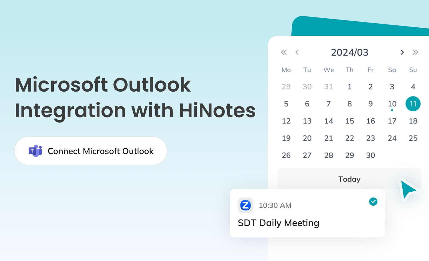 Microsoft Outlook Calendar Integration with HiNotes