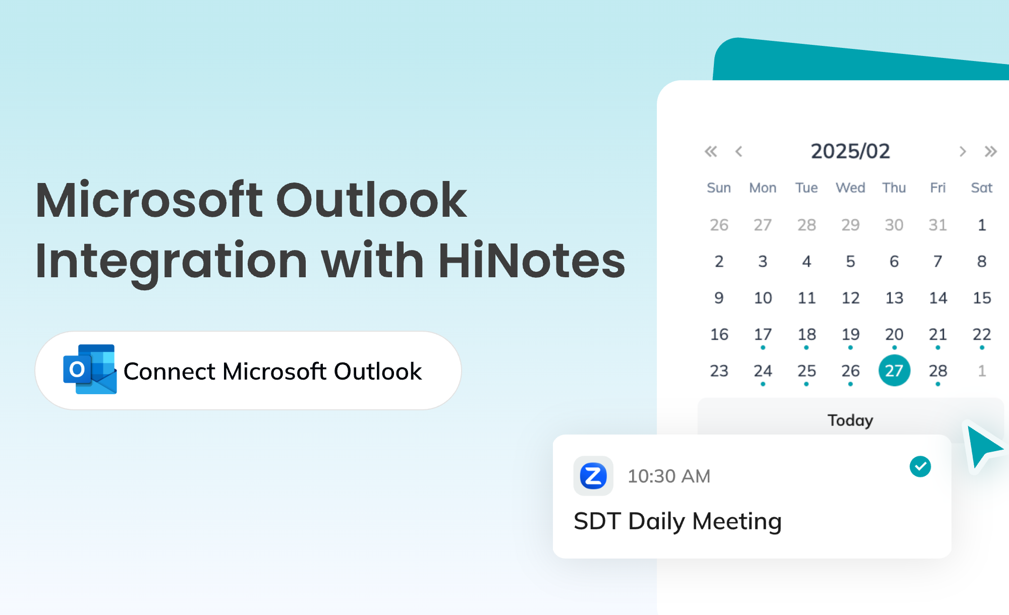 Microsoft Outlook Calendar Integration with HiNotes