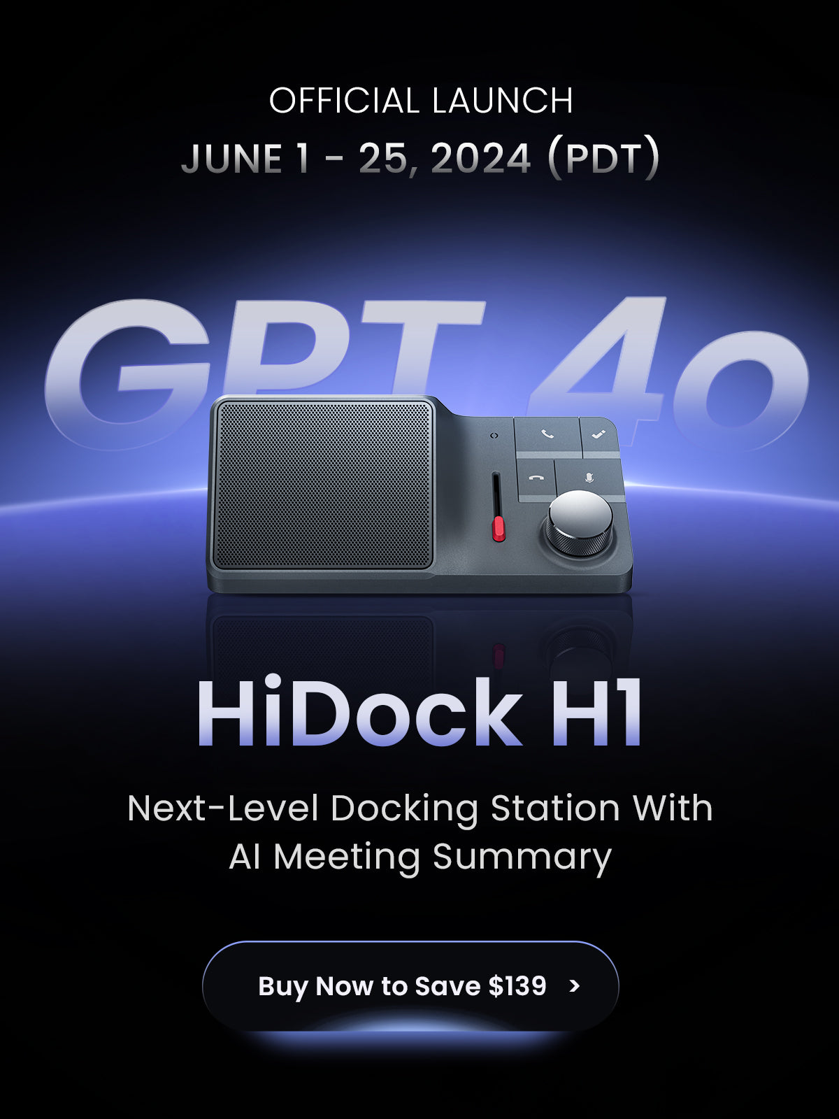 HiDock - ChatGPT Powered Audio Dock with AI Summary