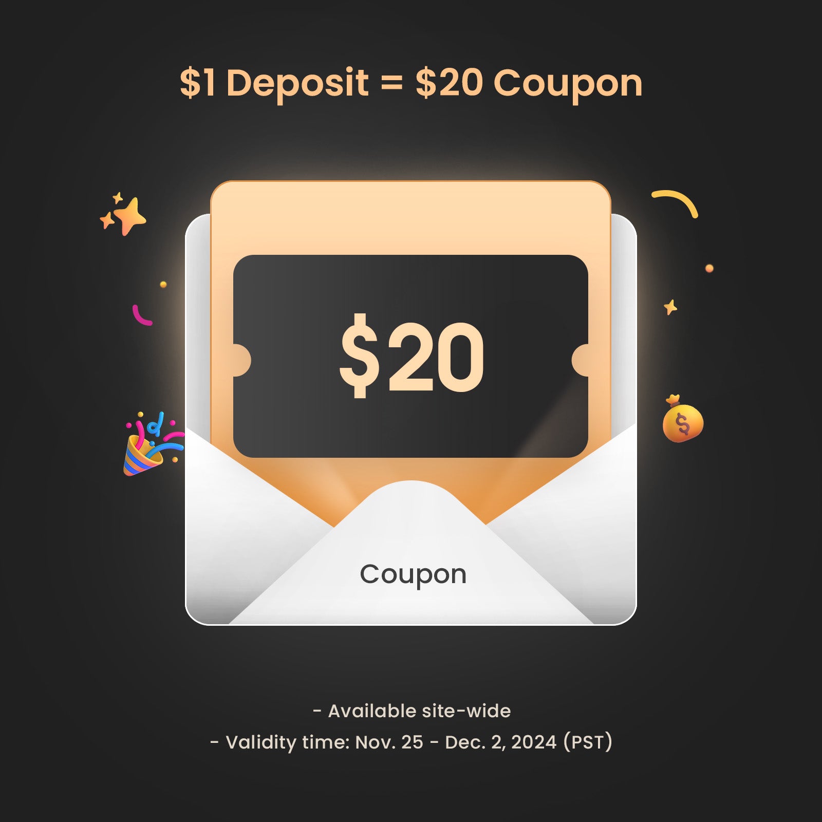 Black Friday $20 Coupon